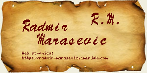 Radmir Marašević vizit kartica